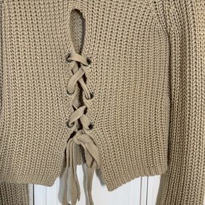 Tan sweater with cute detail